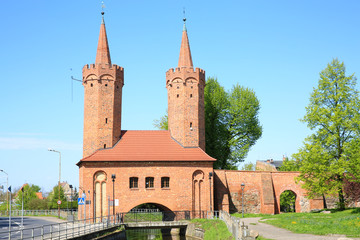 Naklejka premium Historic town gate in Stargard Szczecinski, Pomerania, Poland
