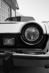 Beautiful car with classic lines. Close up of a US car from the 70's or 80's, Germany