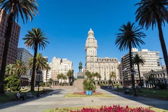 Palacio Salvo in the center of the city of Montevideo, Uruguay.