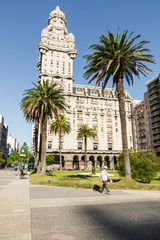 Fototapeta na wymiar Palacio Salvo in the center of the city of Montevideo, Uruguay.