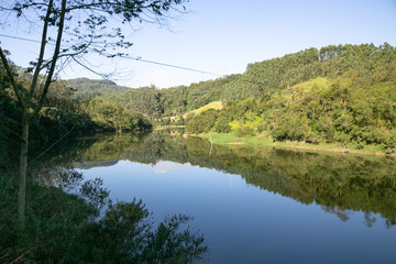 Fototapeta na wymiar A little dam in southern Brazil