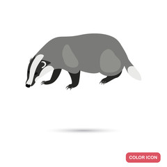 Badger color flat icon for web and mobile design