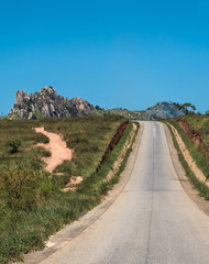 Mesmerizing landscapes along the National Route 7 between Ambalavao and Isalo, Madagascar