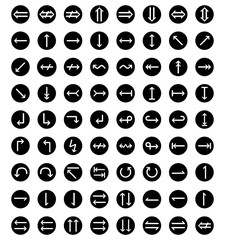 Arrows vector icon set