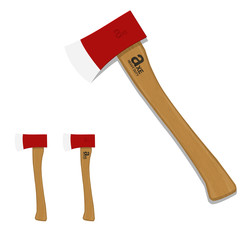 An Isolated axe on transparent background. There are marking axe and without marking axe in this collection