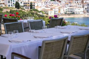 Restaurant by the sea.