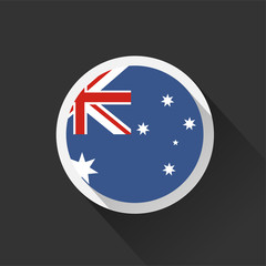 Australia national flag on dark background.