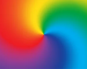 Foto op Canvas Swirl radial gradient rainbow background © SolaruS