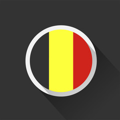 Belgium national flag on dark background.
