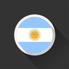 Argentina national flag on dark background.