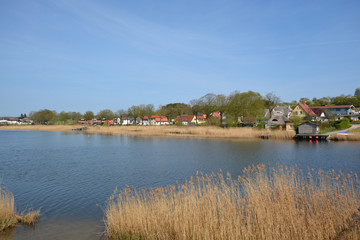 Fototapeta na wymiar Urlaubsort Seedorf am Neuensiener See bei Sellin, Insel Rügen