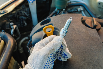 replacing spark plugs in the car