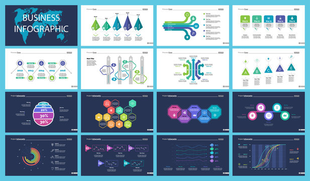Project infographic design template set