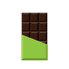 Realistic chocolate bar isolated on white background. Packaging. Mock up. Vector illustration.