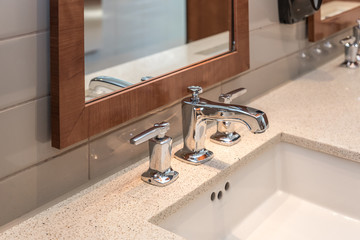 bathroom faucet restroom interior luxury clean and bright