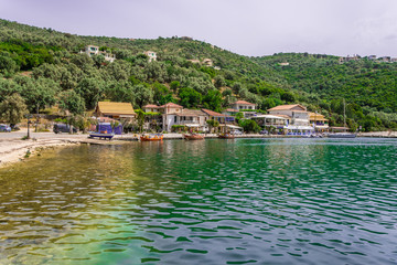 Fototapeta na wymiar Sivota fishing village in Lefkada ionian island in Greece