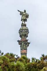 Fototapeta na wymiar Barcelona, Spain, 28 October 2011: Columbus Monument
