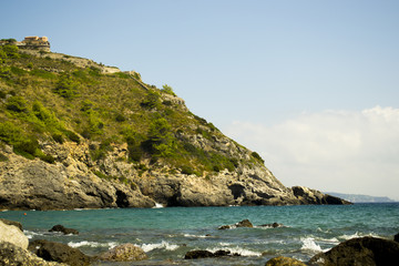 Naklejka premium Tipycal Cliff in italian sea