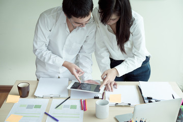 Obraz premium Startup Diversity Teamwork Brainstorming Planning Partnership Concept.People Working Planning Start Up.