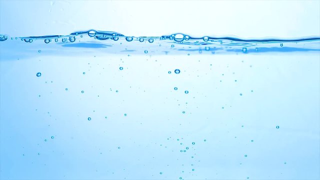 Close up water in slow motion
