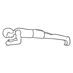 vector of man planking