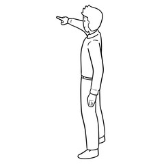 vector of man pointing