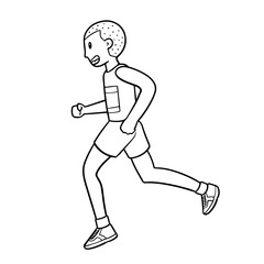 Fototapeta na wymiar vector of man running