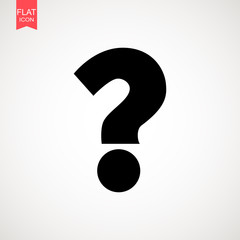 Question Icon Vector flat design style. Question mark sign icon, vector illustration.