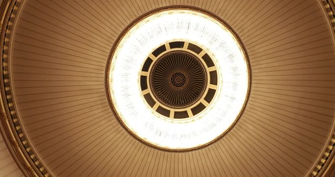 Beautiful classical ceiling with chandelier lighting in 4K2