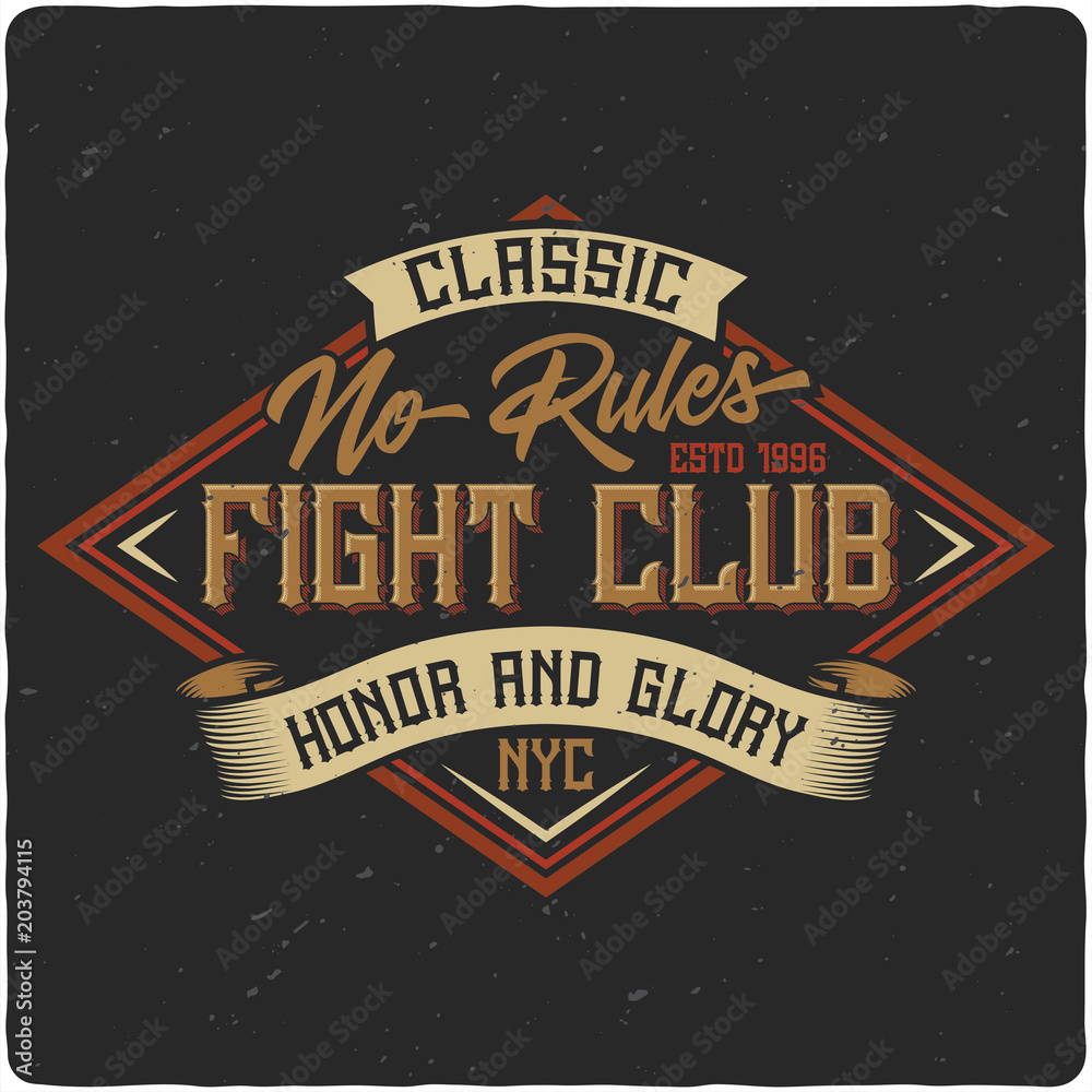 Canvas Prints Vintage label design with lettering composition on dark background. T-shirt design.