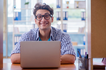 Student studying at home preparing for exam