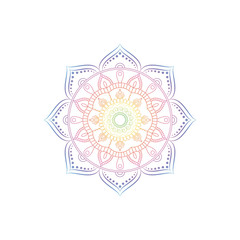 Mandala. Round ornament floral pattern. Decorative element. Oriental motif.