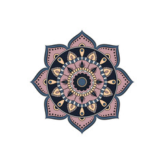 Mandala. Round ornament floral pattern. Decorative element. Oriental motif.