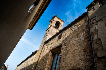 Fototapeta na wymiar Bibbona in the Val di Cecina, Livorno, Tuscany, Italy - the parish church of Sant'Ilario