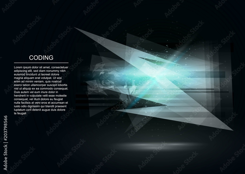 Wall mural Big data abstract background. Technology visualization. Abstract explosion decoration.