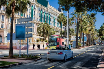 Cannes, Promenade de la Croisette - obrazy, fototapety, plakaty