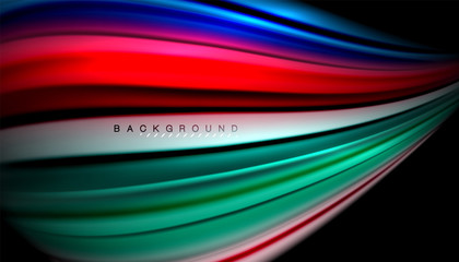 Abstract wave lines fluid color stripes