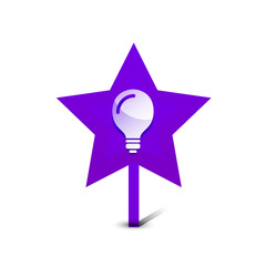 Light bulb, new idea concept web button