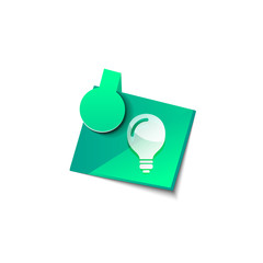 Light bulb, new idea concept web button