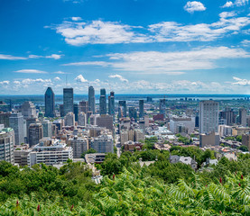 View of Montreal city in Canada