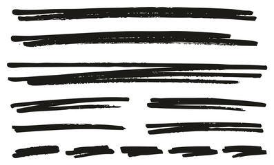 Pen Strokes Bold Line & Background Set 13