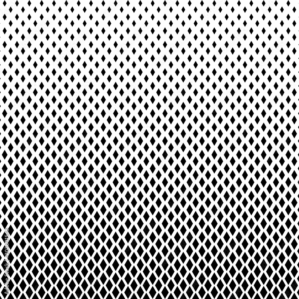 Poster Abstract black and white color of squares shapes halftone pattern. Texture pixel mosaic dotted background. Pop art template. Vector illustration
