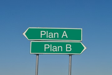 Plan A vs plan B - obrazy, fototapety, plakaty