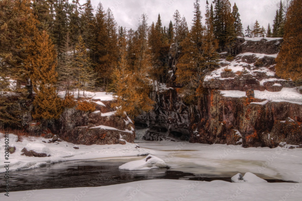 Wall mural Temperance River is a State Park on the North Shore of Lake Superior in Minnesota