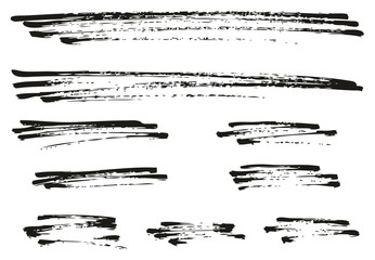 Pen Strokes Bold Grunge Line & Background Set 13