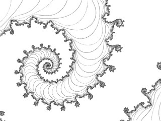 Obraz premium Szkic spirali fraktalnej