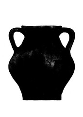 Silhouette drawing of a pitcher