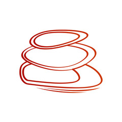 Stacked rocks outline