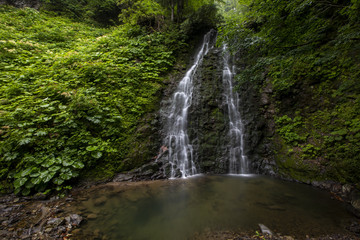 Double waterfall Artvin Turkey