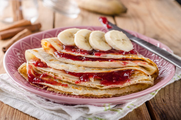 Crepes bio homemade, food photography, delish dessert